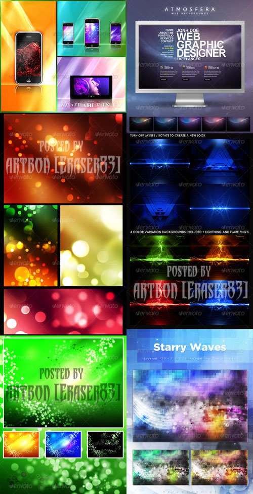 GraphicRiver Colorful Abstract Backgrounds Pack 2 (Updated)