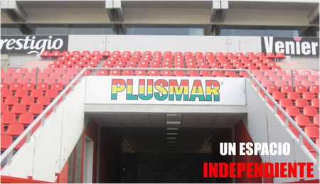 El tunel de entrada, ubicada en la tribuna Erico