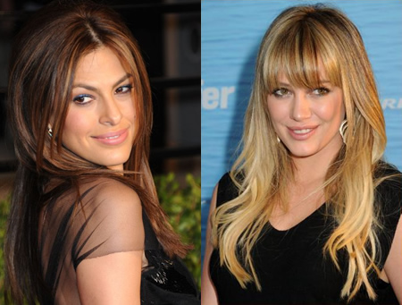 Peinados - Eva Mendes y Hilary Duff